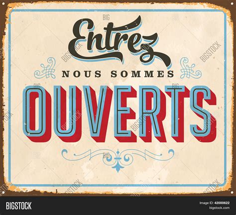 Vintage French Metal Sign 